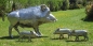 Preview: Big wild boar garden sculpture